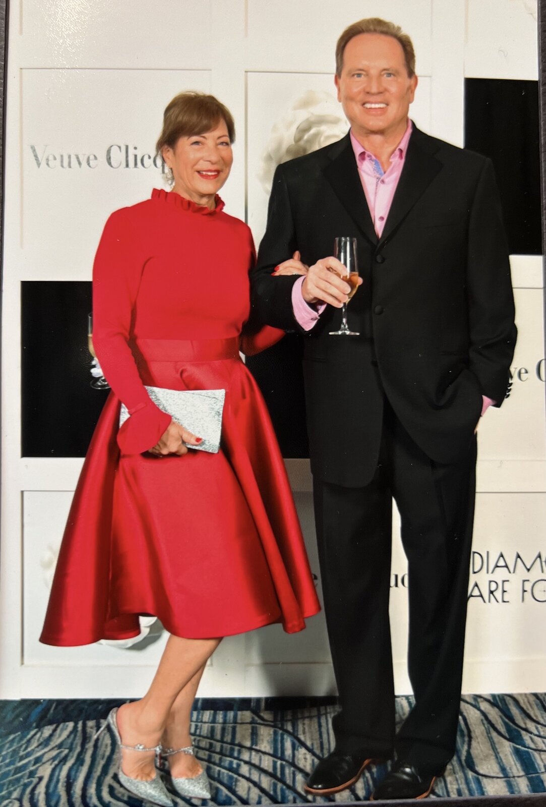 Jim and Brenda Gissy in formal attire at an elegant event